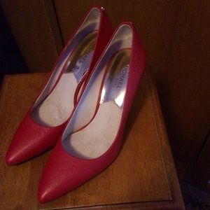 Michael Kors Red Leather Mid-Pump